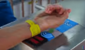 RFID pulseira de tecido com um futuro de Microchip incorporado