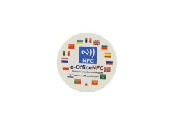 30mm pegatinas personalizadas de impresión con chips NFC Ntag216