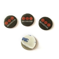 DIA25MM epoxy Ntag213 NFC Disc-tag op metaal