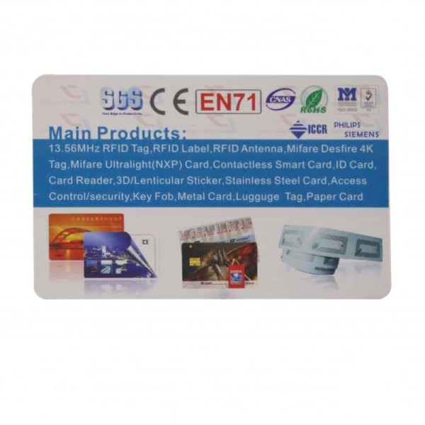 MF Desfire 2K PVC Card Supplier -HF RFID Cards