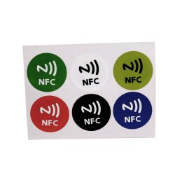 6pcs diámetro 29MM tipo 2 Ntag216 NFC Tag
