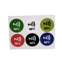 6pcs диаметр 29 мм тип 2 Ntag216 NFC тег