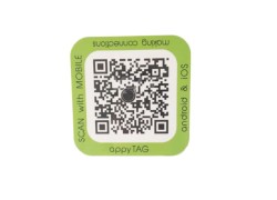 Android NFC 38*38mm Stickers Square Shape Ntag215 NFC Tag scan by mobile