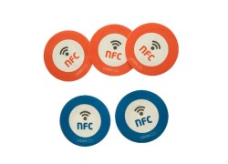 Tag di cerchio 25mm Ntag213 NFC, adesivo HF NFC stampabile