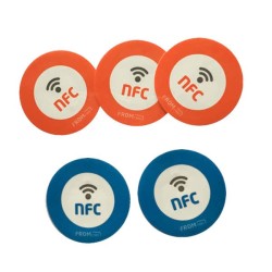Círculo 25MM Ntag213 NFC la etiqueta, etiqueta engomada de la NFC de HF para imprimir