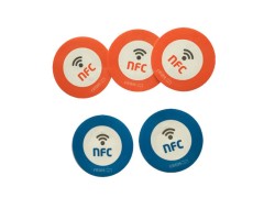 Tag di cerchio 25mm Ntag213 NFC, adesivo HF NFC stampabile