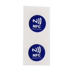 Etiqueta engomada rfid nfc programable de encargo con el microprocesador Ntag213 para el pago móvil