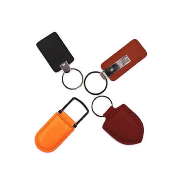 Leather UID programmable rewritable 125KHz or 13.56MHz proximity rfid keyfob / key card -RFID Keyfob