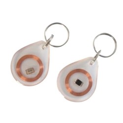 transparent plastic RFID key tags with coin chip for Access Control Door