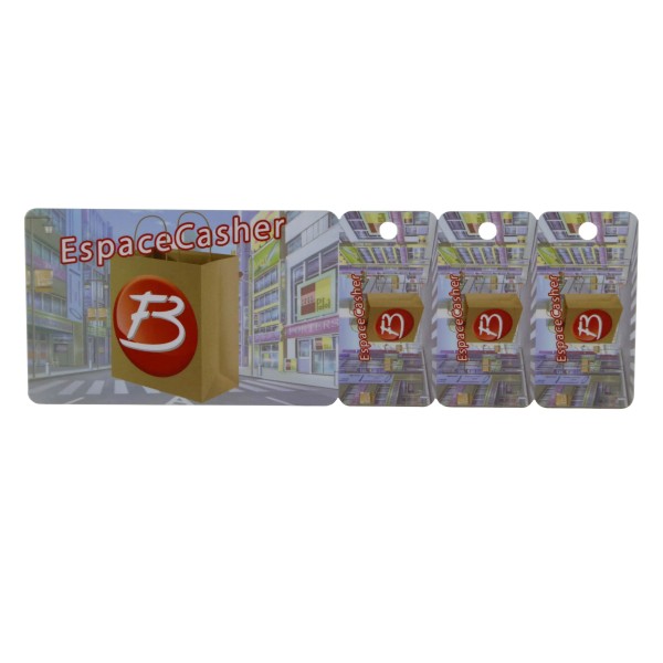 Benutzerdefinierte Kunststoff Combo Card, 3 Schlüsselanhänger -RFID Spezielle Karten