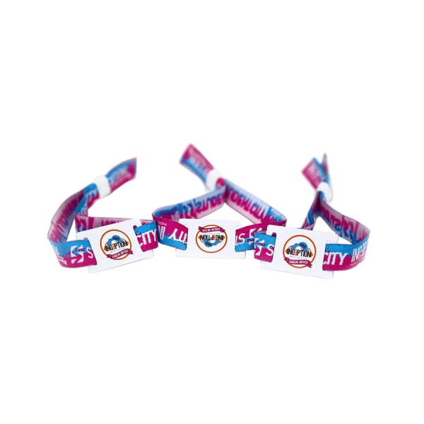 13,56MHz Low Cost bracelet RFID tissé, événement ou Festival -Bracelet tissu