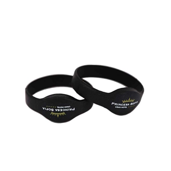Zwarte RFID siliconen armband ik Code SLI-X -Silicone RFID Polsband