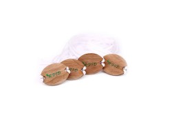 Eco-Friendly 13.56MHz Ultralight EV1 NFC Wood Tag Wristband For Resort Access Control
