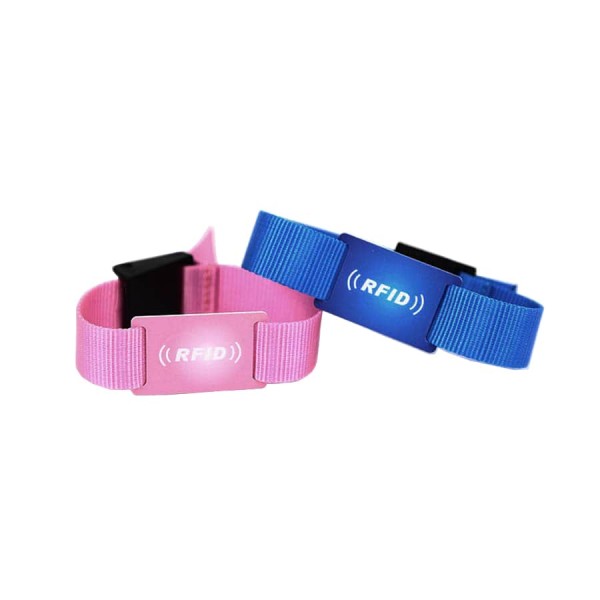 HF Adjustable Fudan F08 Nylon RFID Wristband -RFID Fabric Wristbands