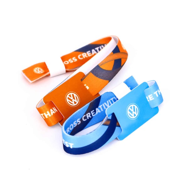 Chiusura con polsino di evento RFID HF F08 -Wristband tessuto