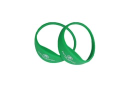 Alta qualidade RFID impermeável em relevo silicone wristband impermeável RFID pulseira