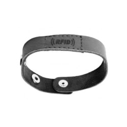 Custom Personalized RFID Leather Wristbands with Metal Clasp