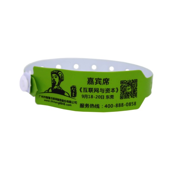 Wegwerp Green Topaz 512 PVC Polsband -Paper RFID Polsband