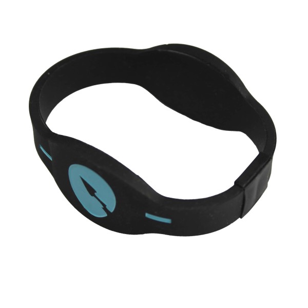 Double tête ovale MF S50 Silicone bracelet -Bracelet de silicone RFID