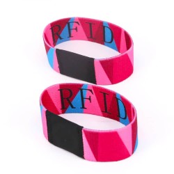 Ntag213 Chip Custom Elastic RFID Wristband For Festival