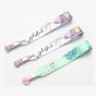 Polyester Material one-time use Custom Cloth Wristbands With Heat transfer printing Logo -RFID One Time Wristbands