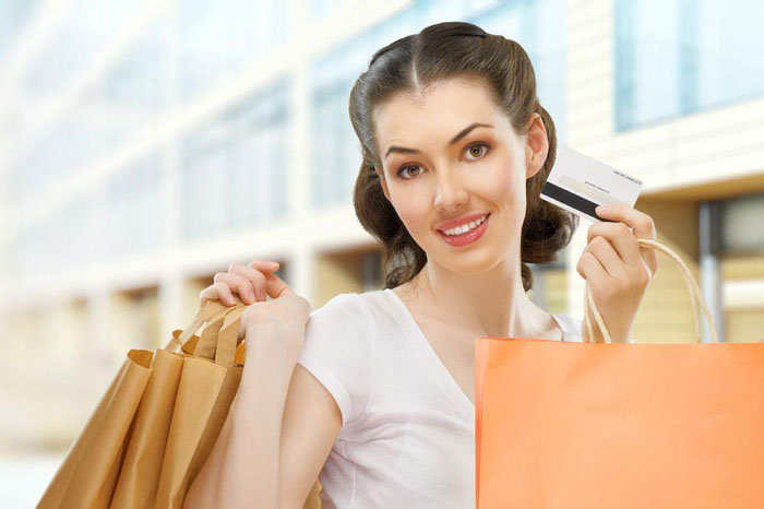 women's handbag shopping card